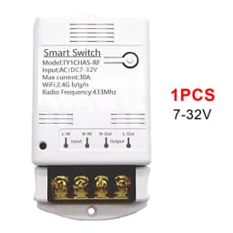 Wifi 30A Switch Module Wireless Relay Controller AC 220V 110V DC 12V 24V Works with Tuya Smart Life APP Voice Remote Control