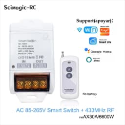 Wifi 30A Switch Module Wireless Relay Controller AC 220V 110V DC 12V 24V Works with Tuya Smart Life APP Voice Remote Control