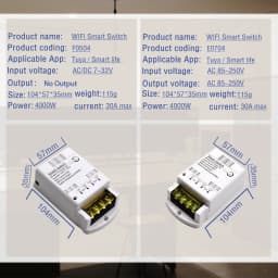 Wifi 30A Switch Module Wireless Relay Controller AC 220V 110V DC 12V 24V Works with Tuya Smart Life APP Voice Remote Control