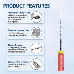 Twoendo Dental 25mm Endodontic 2 Boxes Stainless Steel C+ File Hand Use Endo Files Optional Sizes Used For Root Cleaning