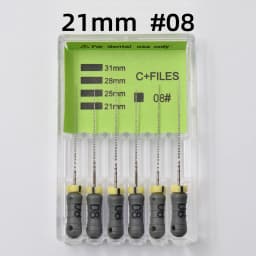 Twoendo Dental 25mm Endodontic 2 Boxes Stainless Steel C+ File Hand Use Endo Files Optional Sizes Used For Root Cleaning