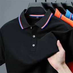 2026 New Men's Casual Solid Color Short Sleeved Polo Shirt Summer Fashionable and Comfortable Versatile Top