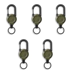 Retractable Heavy Duty Pull Reel Carabiner Strong Steel Wire Rope Buckle Spring Key Ring Outdoor Sporty attachment Keychain Tool