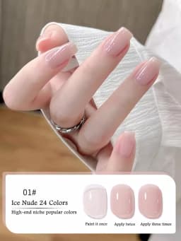 1-30pcs PSK Nude Pink Color Nail Art Ice Transparent Bare Color Nail Enamel 2026 New Net Red Popular White Gel Nail Polish