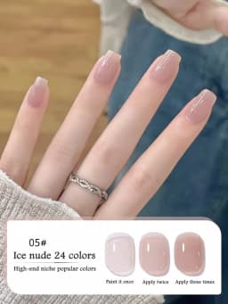 1-30pcs PSK Nude Pink Color Nail Art Ice Transparent Bare Color Nail Enamel 2026 New Net Red Popular White Gel Nail Polish