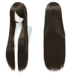 80cm Long Synthetic White Purple Cosplay Wigs Green Hair Straight Silver Wig Pink Hairpiece Lolita Wig with Bangs