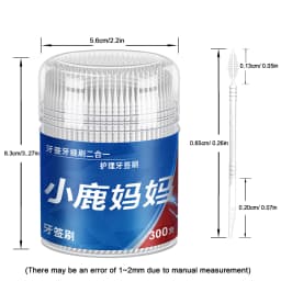 Super Dee 300 Pcs/Set Double-Headed Flosser Toothpicks Interdental Brush Oral Cleaning Gum Hygiene Teeth Care Sticks Disposable