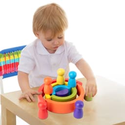 DIY Children's Wooden rainbow Toy Creative Wood rainbow Stacked Balance Blocks baby Toy Montessori Educational Toys for Children