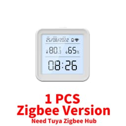 Zigbee or WiFi Temperature Humidity Sensor Tuya Smart Home Thermometer APP SmartLife Work With Alexa Google Assistant