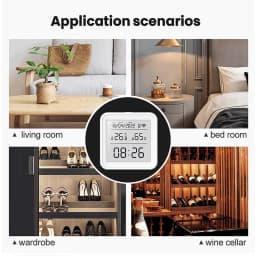 Zigbee or WiFi Temperature Humidity Sensor Tuya Smart Home Thermometer APP SmartLife Work With Alexa Google Assistant