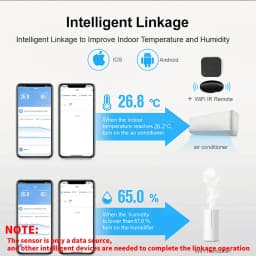 Zigbee or WiFi Temperature Humidity Sensor Tuya Smart Home Thermometer APP SmartLife Work With Alexa Google Assistant