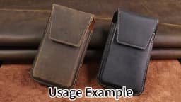 RIYAO Vintage Waist Belt Bag For Men Big Mobile Phone Bag Genuine Leather Thick Shell Cell Phone With Protect Case Pocket Holder