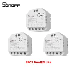 SONOFF DUALR3 Lite Dual Relay Module DIY MINI Smart WiFi Switch 1-5PCS 2-Way Control Timing via eWeLink Alexa Google Smart Home