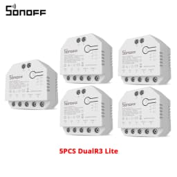 SONOFF DUALR3 Lite Dual Relay Module DIY MINI Smart WiFi Switch 1-5PCS 2-Way Control Timing via eWeLink Alexa Google Smart Home