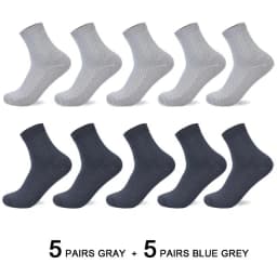 5 Pairs Bamboo Fiber Men's Socks Classic Business Crew Socks Spring Autumn Casual Comfortable Breathable Compression Bamboo Sox