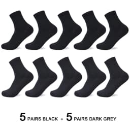 5 Pairs Bamboo Fiber Men's Socks Classic Business Crew Socks Spring Autumn Casual Comfortable Breathable Compression Bamboo Sox
