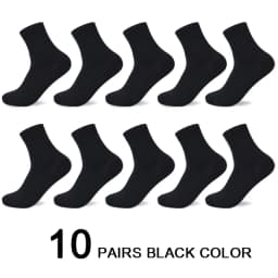 5 Pairs Bamboo Fiber Men's Socks Classic Business Crew Socks Spring Autumn Casual Comfortable Breathable Compression Bamboo Sox