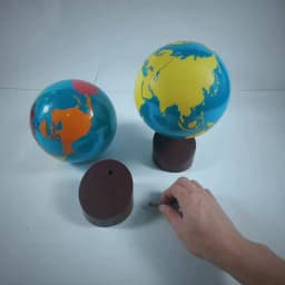 Montessori Geography Materials Globe of World Parts/ Continents Preschool Early Educational Equipment Kids Culture Learning Toys