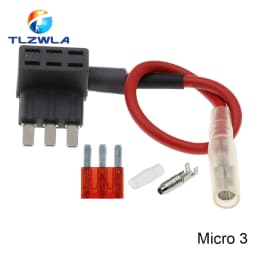 12V MINI SMALL MEDIUM Size Car Fuse Holder Add-a-circuit TAP Adapter with 10A Micro Mini Standard ATM Blade Fuse