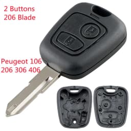 2 Buttons Car Remote Key Shell with 307/206 Blade Fit for Citroen C1 / C2 / C3 / C4 /XSARA Picasso/Peugeot 307 / 107 / 207 / 407