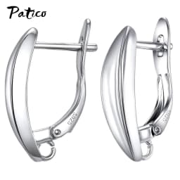 New Design Hollow Hook Earrings DIY Earrings Clasps Hooks For Woman Handmade 925 Sterling Silver Jewelry Making Accessories