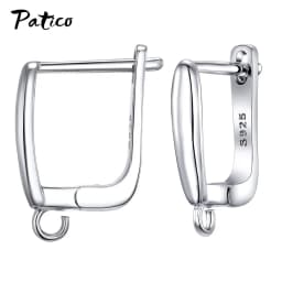 New Design Hollow Hook Earrings DIY Earrings Clasps Hooks For Woman Handmade 925 Sterling Silver Jewelry Making Accessories