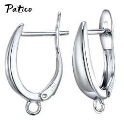 New Design Hollow Hook Earrings DIY Earrings Clasps Hooks For Woman Handmade 925 Sterling Silver Jewelry Making Accessories