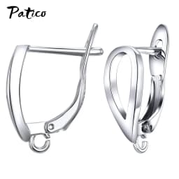 New Design Hollow Hook Earrings DIY Earrings Clasps Hooks For Woman Handmade 925 Sterling Silver Jewelry Making Accessories