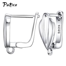 New Design Hollow Hook Earrings DIY Earrings Clasps Hooks For Woman Handmade 925 Sterling Silver Jewelry Making Accessories