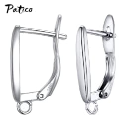 New Design Hollow Hook Earrings DIY Earrings Clasps Hooks For Woman Handmade 925 Sterling Silver Jewelry Making Accessories