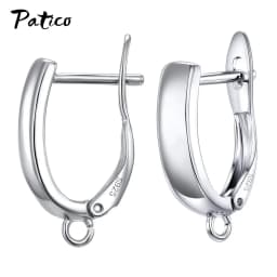 New Design Hollow Hook Earrings DIY Earrings Clasps Hooks For Woman Handmade 925 Sterling Silver Jewelry Making Accessories