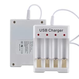 4 Slots USB Fast Charge AA AAA Battery Charger For Rechargeable Nimh Nicd Battery Station Charging Adapter DC1.2V 250mA
