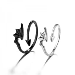 Silver Color Angel Wings Ring Adjustable Micro Pave Zircon Joint Rings For Women Fashion Opening Rings Jewelry Female Lover Gift