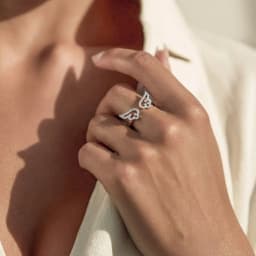 Silver Color Angel Wings Ring Adjustable Micro Pave Zircon Joint Rings For Women Fashion Opening Rings Jewelry Female Lover Gift