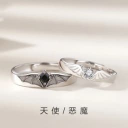 Silver Color Angel Wings Ring Adjustable Micro Pave Zircon Joint Rings For Women Fashion Opening Rings Jewelry Female Lover Gift