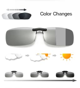 Polarized Clip On Sunglasses Driving Day Night Vision Lens Unisex Sport Fishing For Myopia Glasses Men Women Trip Travel Outdoor
