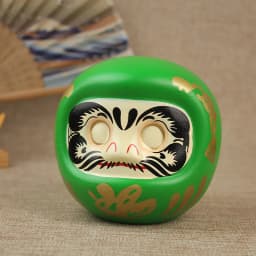 Japanese Ceramic Daruma Statue, Lucky Charm, Zen Ornament, Fengshui Figurine, Money Box, Home Tabletop Decoration, Gifts, 4"