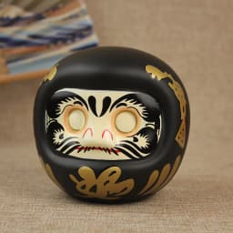 Japanese Ceramic Daruma Statue, Lucky Charm, Zen Ornament, Fengshui Figurine, Money Box, Home Tabletop Decoration, Gifts, 4"