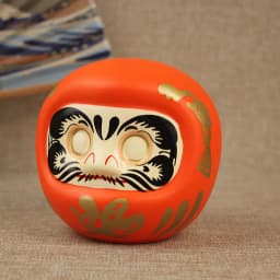 Japanese Ceramic Daruma Statue, Lucky Charm, Zen Ornament, Fengshui Figurine, Money Box, Home Tabletop Decoration, Gifts, 4"