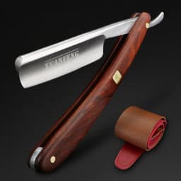 XUAN FENG Zambian Bloodwood Folding Razor Hardened Steel High Hardness Sharp Straight Razor for Men