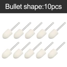 10Pcs Wool Felt Mounted Polishing Buffing Wheel OD 3-20mm grinding head For Dremel Drill Rotary Tool 3mm Shank