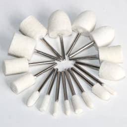 10Pcs Wool Felt Mounted Polishing Buffing Wheel OD 3-20mm grinding head For Dremel Drill Rotary Tool 3mm Shank