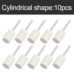 10Pcs Wool Felt Mounted Polishing Buffing Wheel OD 3-20mm grinding head For Dremel Drill Rotary Tool 3mm Shank