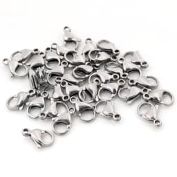 30pcs/lot 10*5mm 12*7mm Stainless Steel Gold Lobster Clasp Hooks for Necklace&Bracelet Chain DIY Fashion Jewelry Findings
