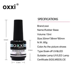 Oxxi Latest 15ml Nail Rubber Base Coat Semi Permanant UV Gel Varnishes Primer for Nails Matte Top Coat Nail Art Base Top Gellak