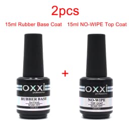 Oxxi Latest 15ml Nail Rubber Base Coat Semi Permanant UV Gel Varnishes Primer for Nails Matte Top Coat Nail Art Base Top Gellak