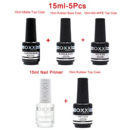 Oxxi Latest 15ml Nail Rubber Base Coat Semi Permanant UV Gel Varnishes Primer for Nails Matte Top Coat Nail Art Base Top Gellak