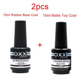 Oxxi Latest 15ml Nail Rubber Base Coat Semi Permanant UV Gel Varnishes Primer for Nails Matte Top Coat Nail Art Base Top Gellak