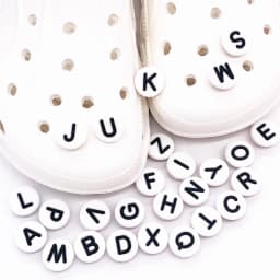 Single Letter 1Pcs Word Solid Color Silicone Shoes Button Accessories Shoe Decoration DIY Wristband Kids X-mas Gift