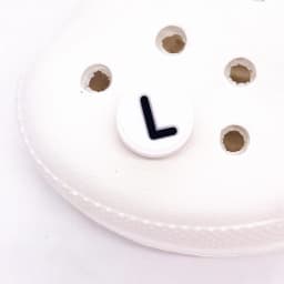 Single Letter 1Pcs Word Solid Color Silicone Shoes Button Accessories Shoe Decoration DIY Wristband Kids X-mas Gift